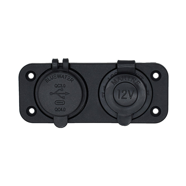 Bluewater Round Dual USB/USB-C Charger [3000-4001A]