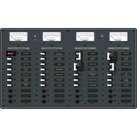 Blue Sea 8086 AC 3 Sources +12 Positions/DC Main +19 Position Toggle Circuit Breaker Panel - White Switches [8086]