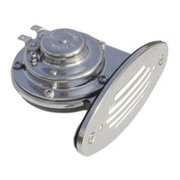 Schmitt Marine Mini Stainless Steel Single Drop-In Horn w/Stainless Steel Grill - 12V Low Pitch [10050]