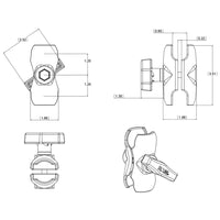 RAM Mount Short Double Socket Arm f/1.5" Ball [RAM-201U-B]