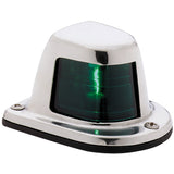 Attwood 1-Mile Deck Mount, Green Sidelight - 12V - Stainless Steel Housing [66319G7]