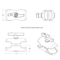 RAM Mount Double Socket Short Arm f/3-3/8" E Size Ball Base [RAM-E-201U-D]