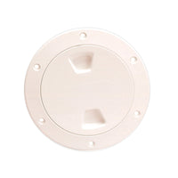 Beckson 4" Smooth Center Screw-Out Deck Plate - Beige [DP40-N]