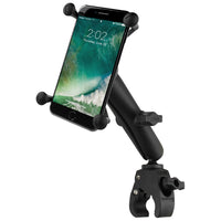 RAM Mount Tough-Claw Base w/Long Double Socket Arm & Universal X-Grip IV f/Large Phone/Phablet Cradle [RAM-B-400-C-UN10U]