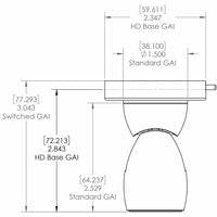 Lumitec GAI2 White Dimming/Red & Blue Non-Dimming Heavy Duty Base - Brushed Housing [111800]