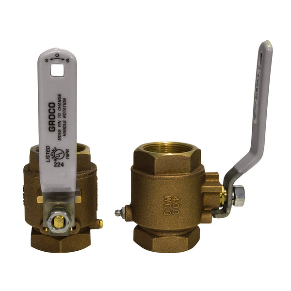 GROCO 2" NPT Bronze In-Line Ball Valve [IBV-2000]