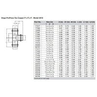 Viega ProPress 1/2" Copper Tee - Triple Press Connection - Smart Connect Technology [77377]