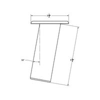 TACO Flush Mount Rod Holder 10 - Deluxe Anodized Finish [F31-0702BXY]