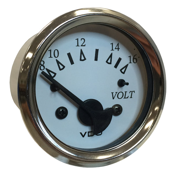 VDO Cockpit Marine 52MM (2-1/16") Voltmeter - White Dial/Chrome Bezel [332-15282]