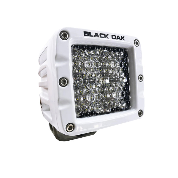 Black Oak 2" Marine LED Pod Light - Diffused Optics - White Housing - Pro Series 3.0 [2DM-POD10CR]